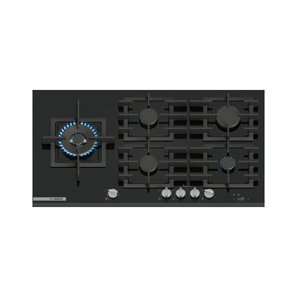 BOSCH Hob 90 cm 5 Gas Burners Safety Vitro Ceramic Black BOSCH