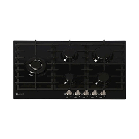 SMALVIC Hob 75 Cm 5 Gas Burners Cast Iron Black