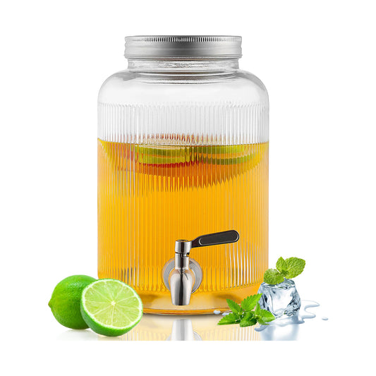 Glass Beverage Dispenser 4L