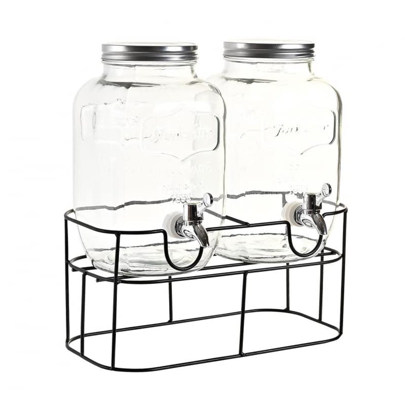 Double Glass Beverage Dispenser 4L X 2