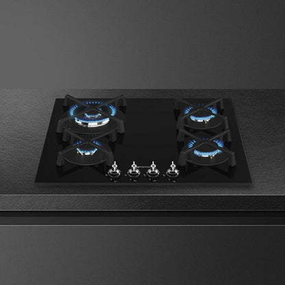 Smeg Gas Hob Ceramic Black Glass 60 cm