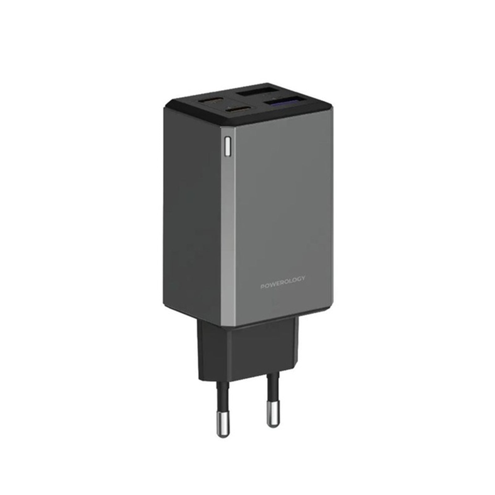 Powerology 65W Multiple Port EU GaN Adapter - Grey POWEROLOGY