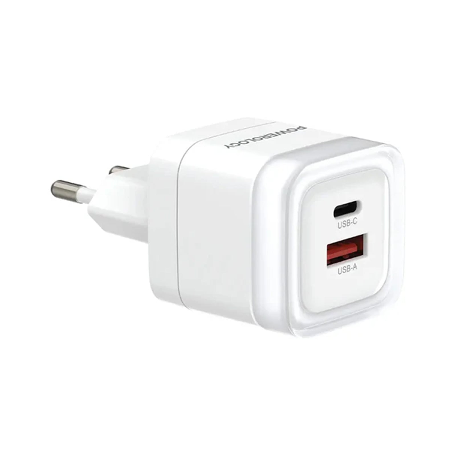 Powerology Lunex Dual-Port Fast Charging Adapter - White POWEROLOGY