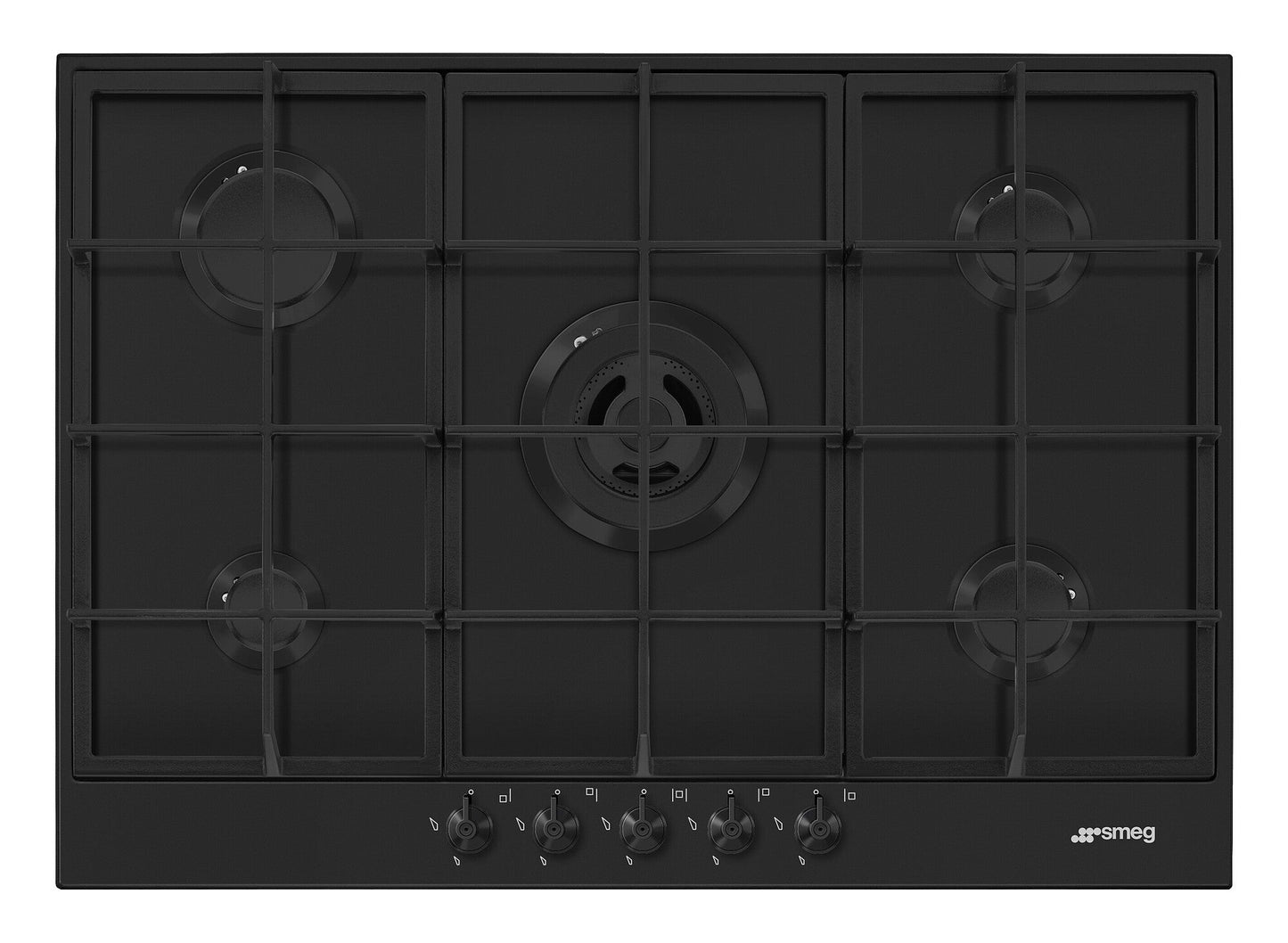 Smeg Gas Hob Classica Black Matt 75 cm