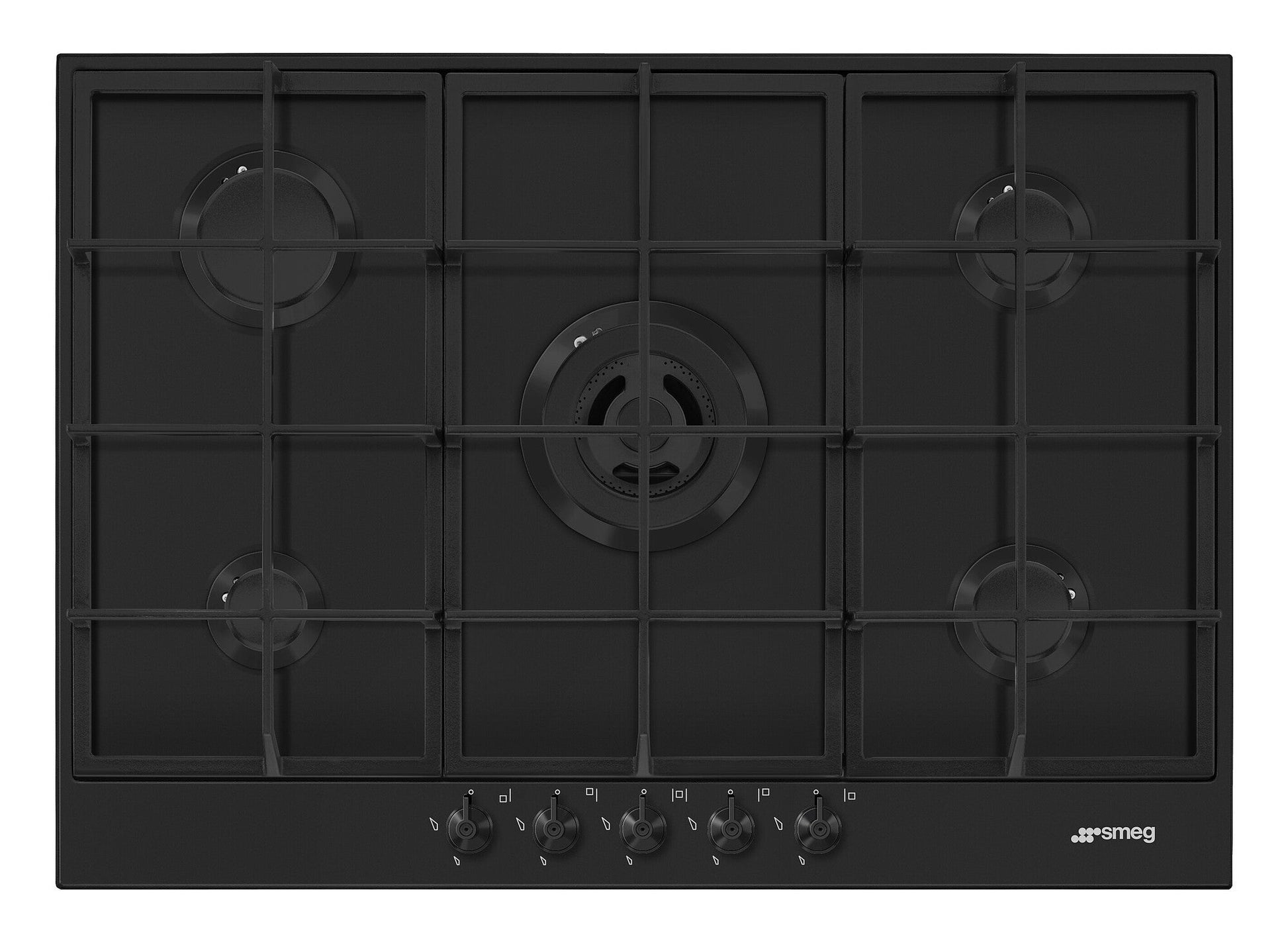 Smeg Gas Hob Classica Black Matt 75 cm