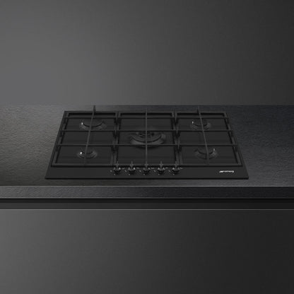 Smeg Gas Hob Classica Black Matt 75 cm