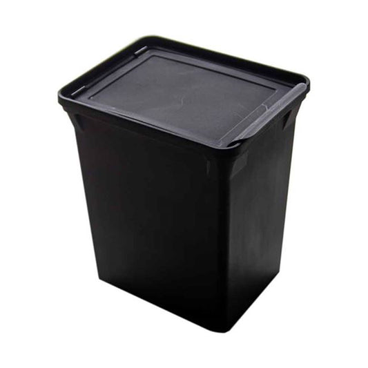 Qutu Trash Bin Dual Lids 10L Black