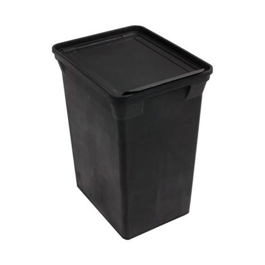 Qutu Trash Bin Dual Lids 20L Black