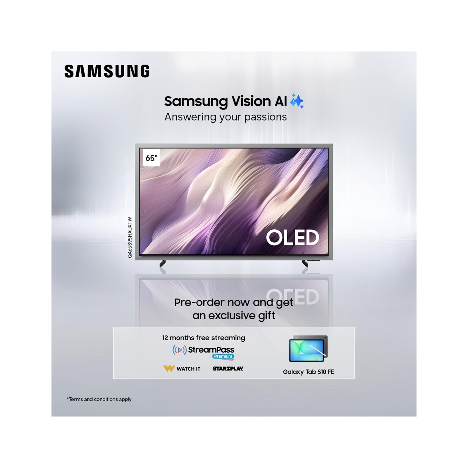 Samsung 65" OLED S95H 4K TV + Tab S10 FE