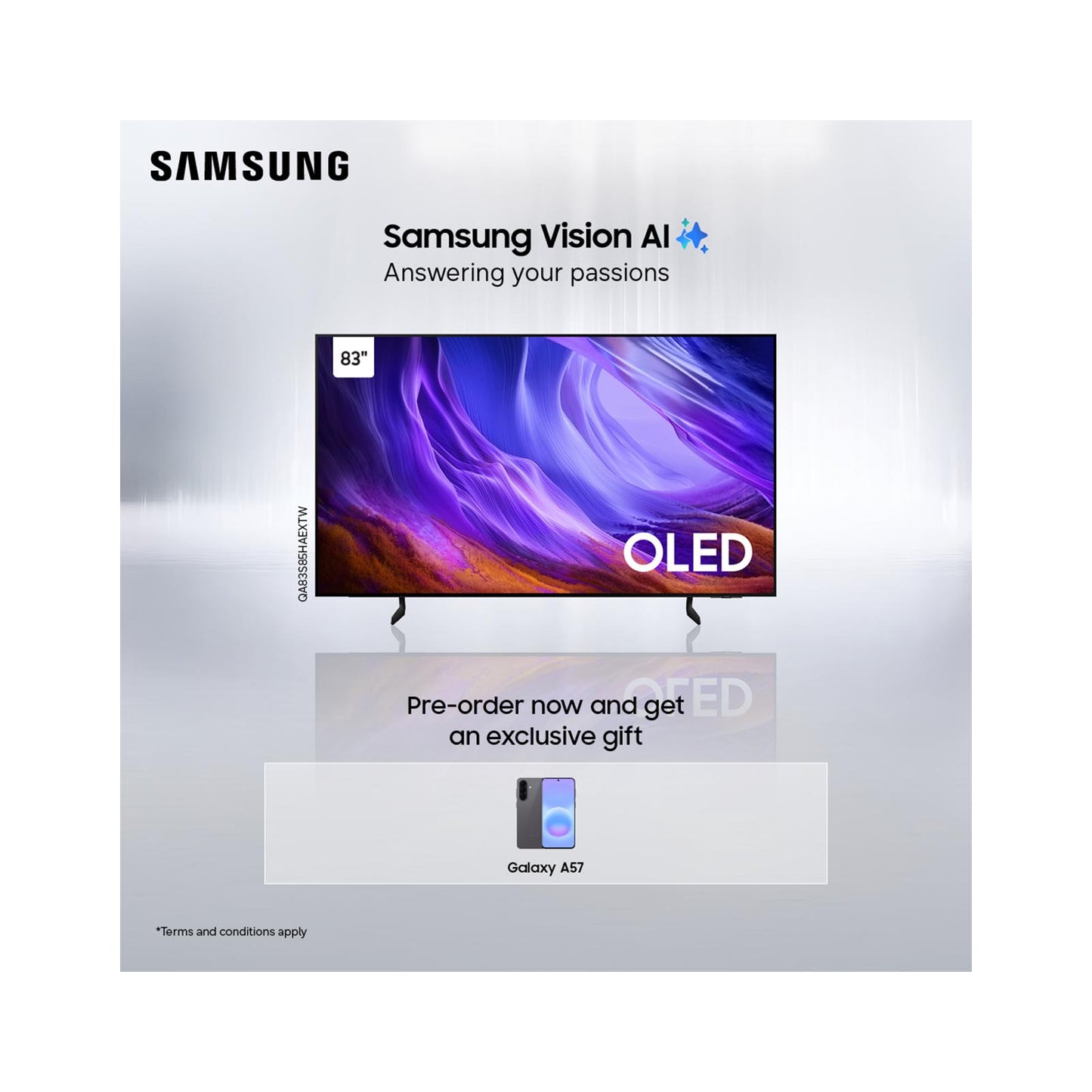Samsung 83" OLED S85H 4K TV + A57 SAMSUNG