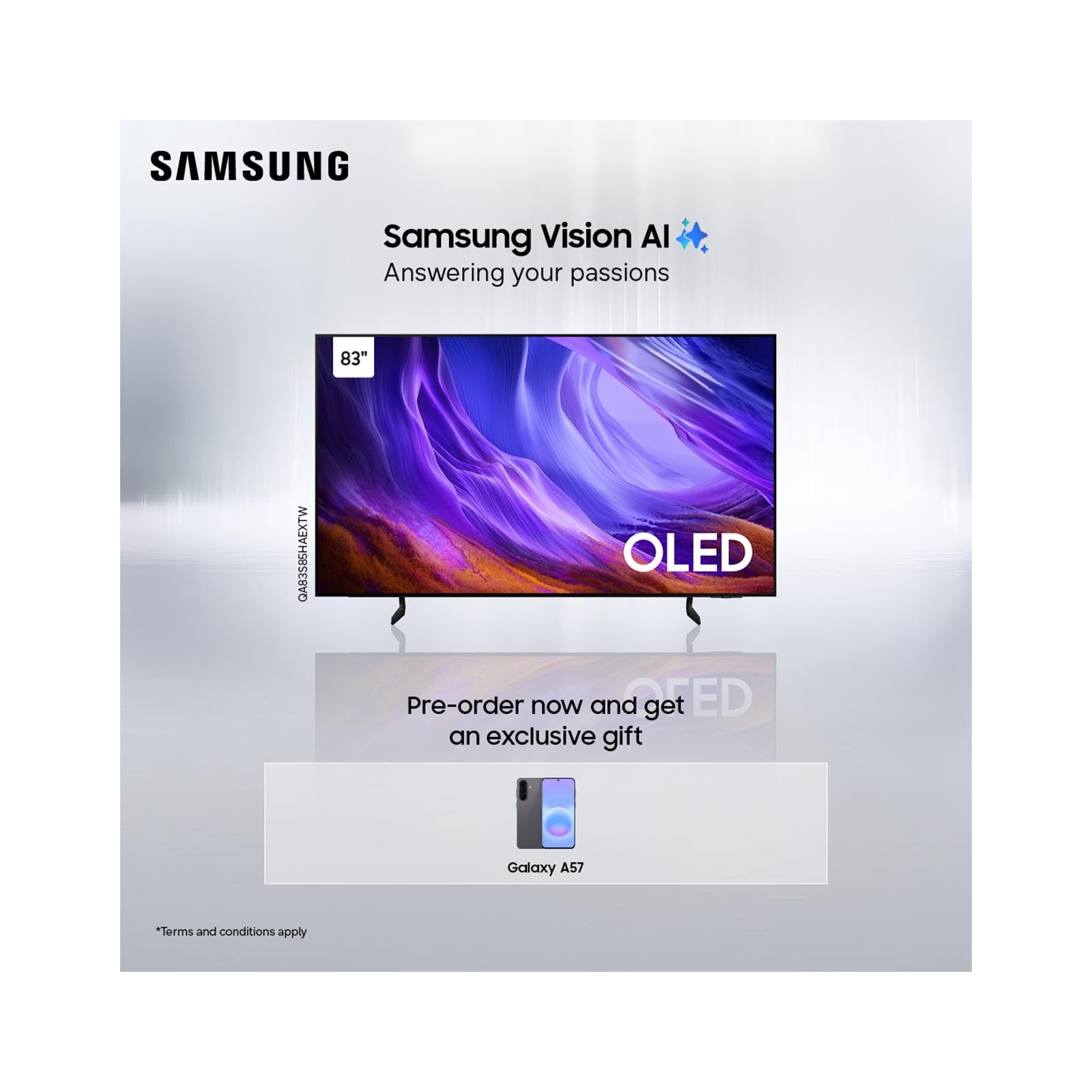 Samsung 83" OLED S85H 4K TV + A57