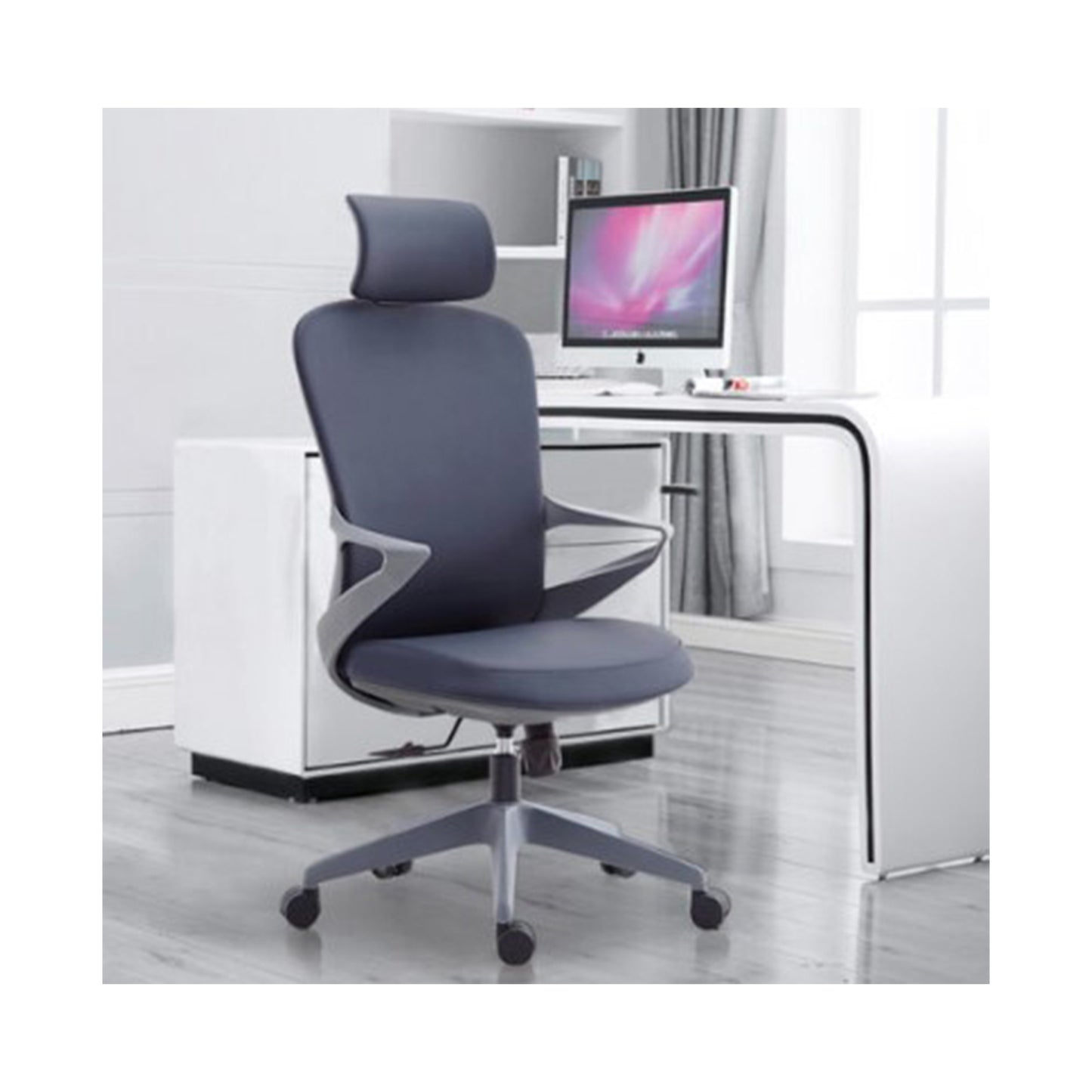 Quinto Grey Office Chair, Comfy And Functional