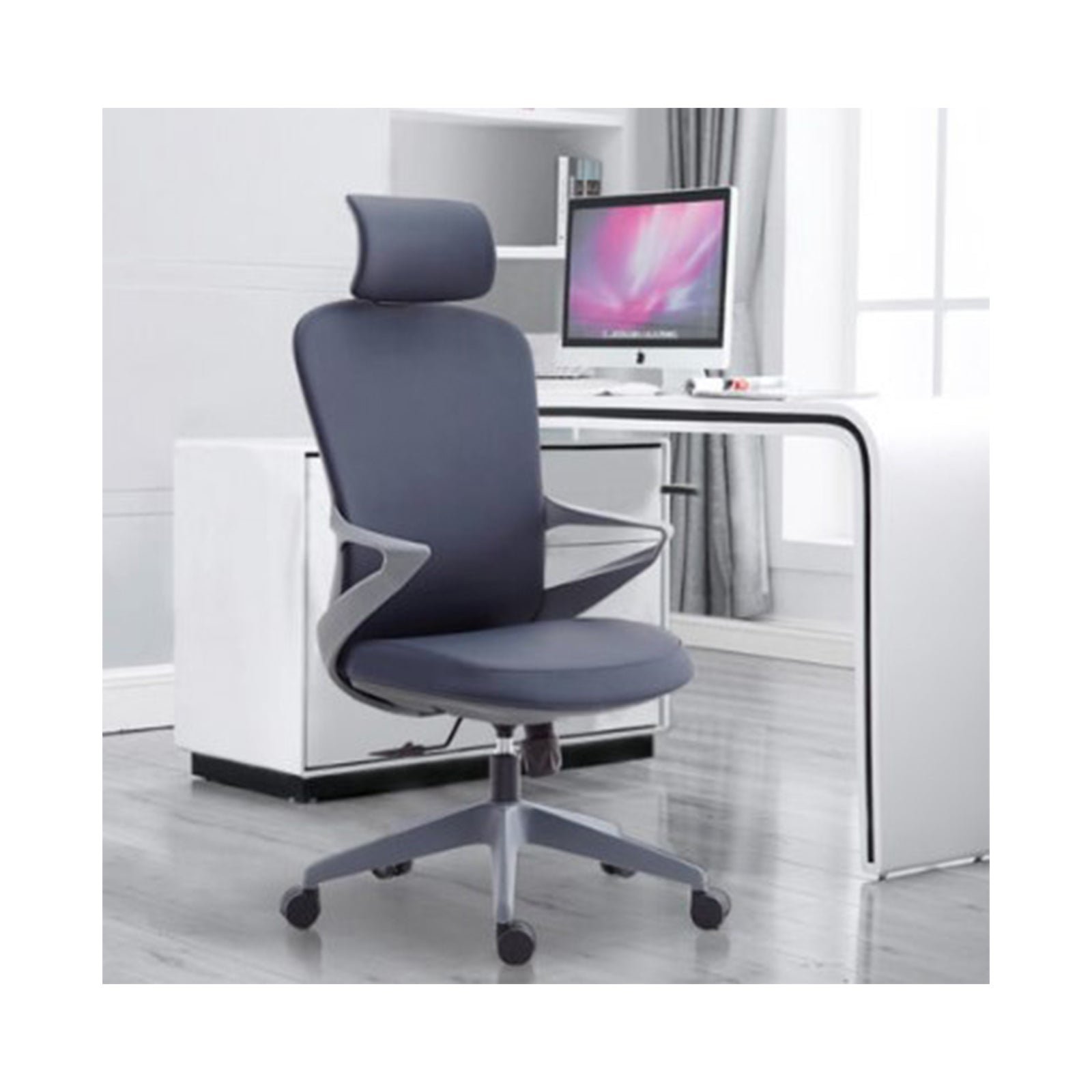 Quinto Grey Office Chair, Comfy And Functional