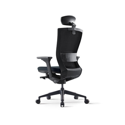 Radius High Mesh Back Chair+Adjustable Arms Black/Black Seat