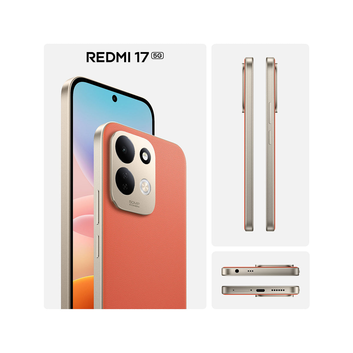 Redmi 17 5G (4x4GB) 256GB- 2Y. Warranty - Orange MI