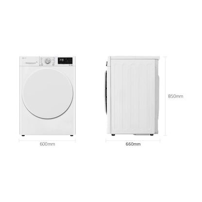 LG Dryer 9kg Dual Inverter Heat Pump White
