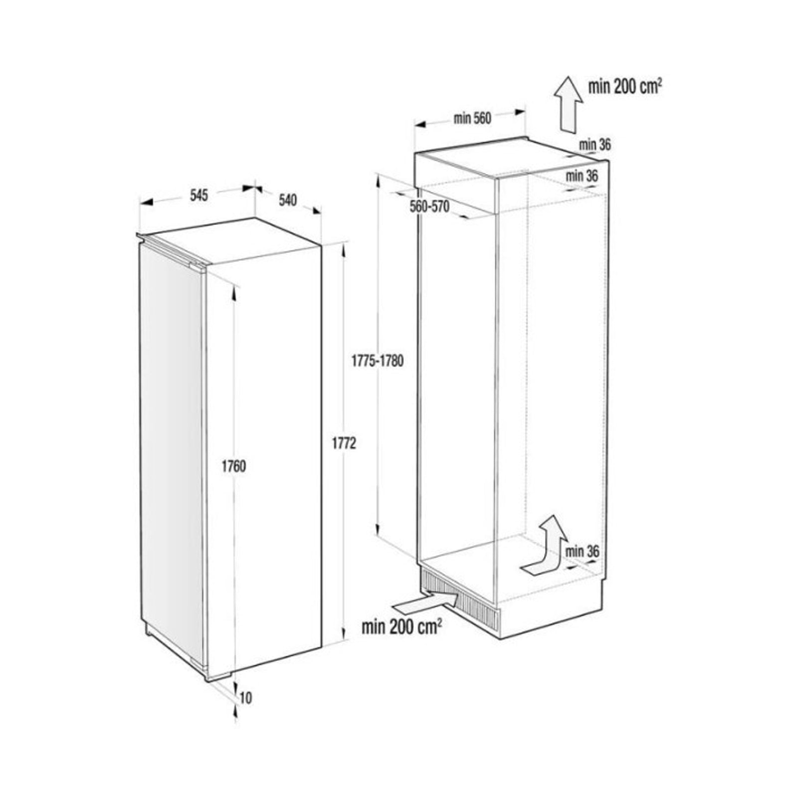 GORENJE 12 CF Refrigerator Built-In White