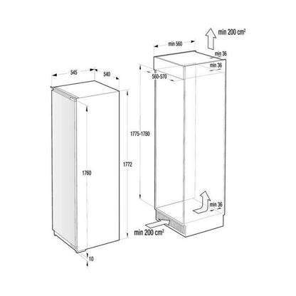 GORENJE 12 CF Refrigerator Built-In White