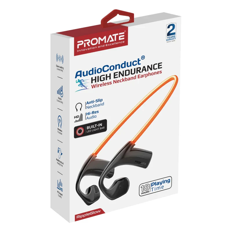 PROMATE AudioConduct™ High-Endurance Wireless Neckband Earph