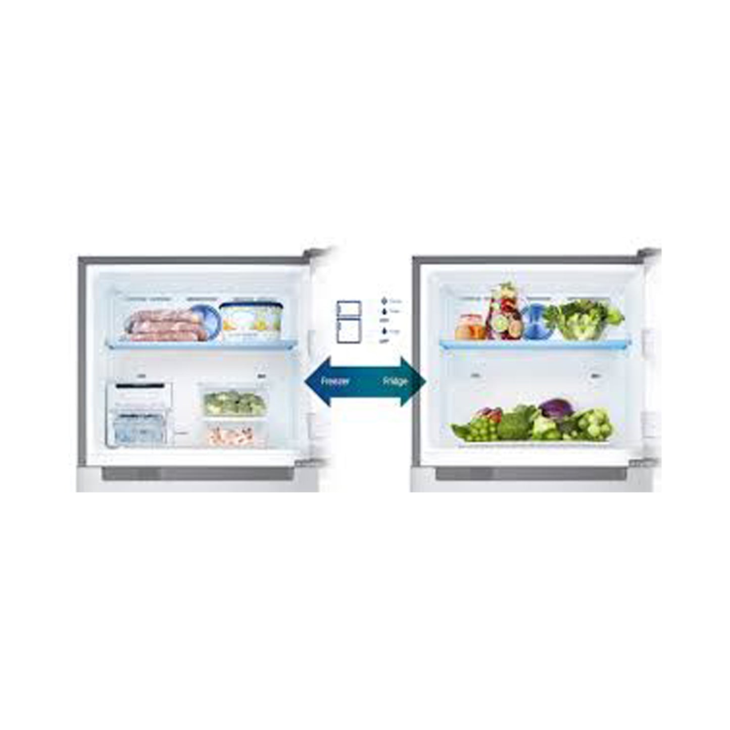 SAMSUNG 25 Cft Refrigerator 2 Doors Inox