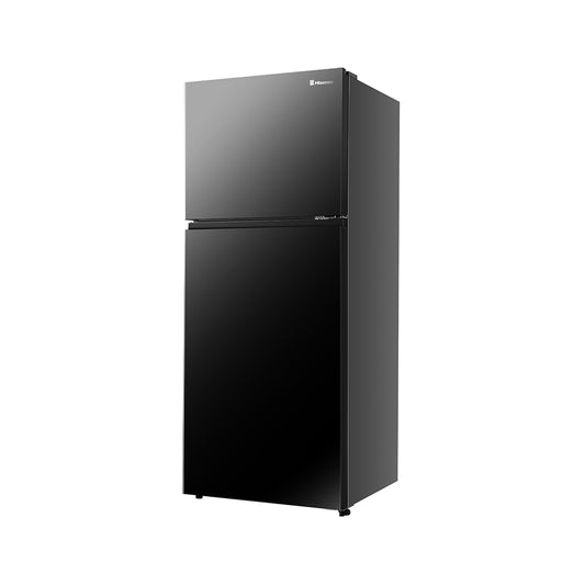 HISENSE Refrigerator 500L 2 Doors Inverter Glass Black