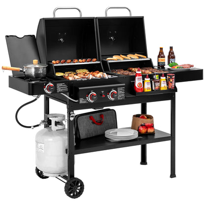 Royal Gourmet Gas & Charcoal BBQ With Side Burner