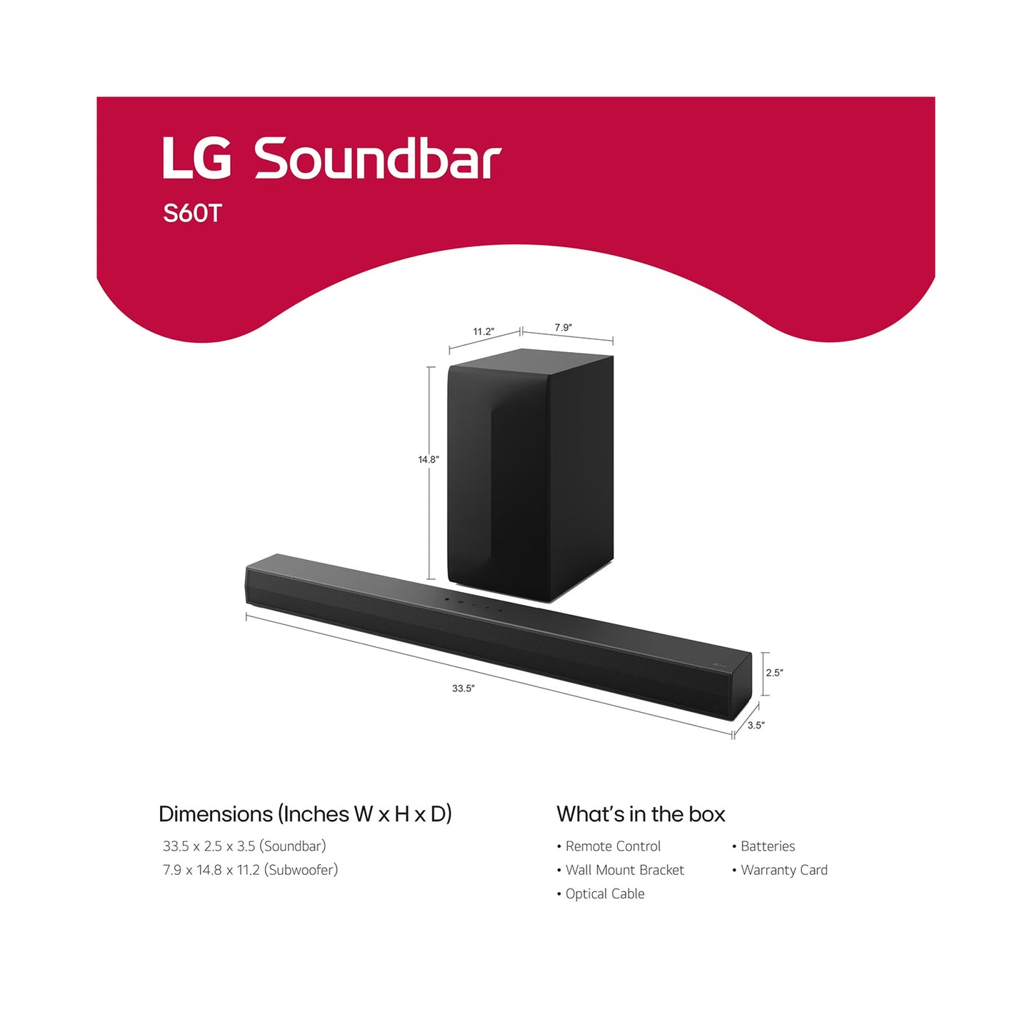LG Soundbar With Dolby Audio 3.1 Channel