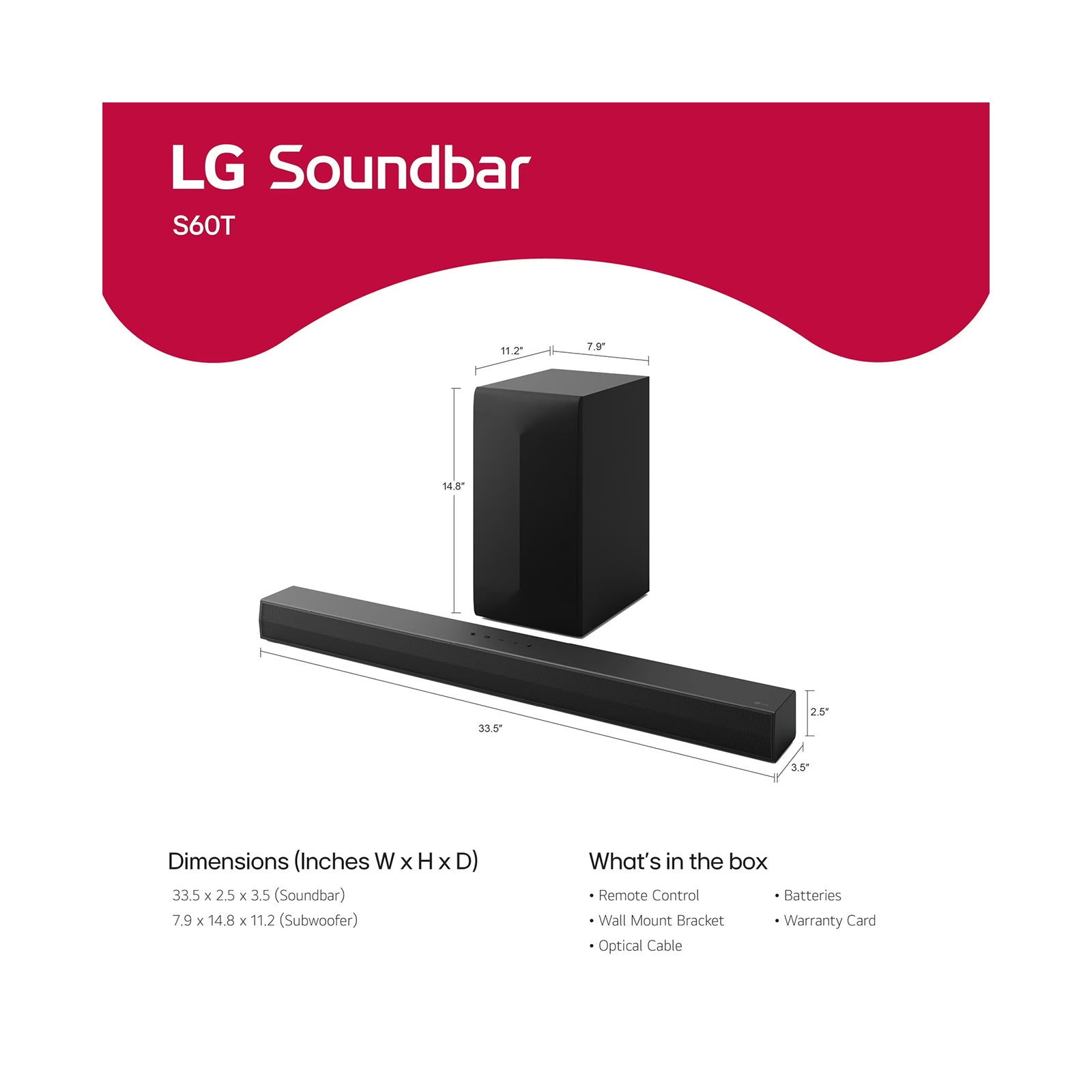 LG Soundbar With Dolby Audio 3.1 Channel