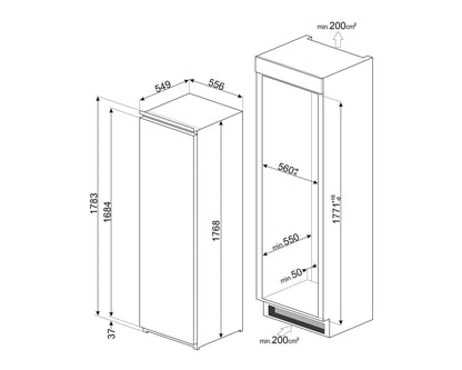 Smeg Full Fridge Built-in 60 cm