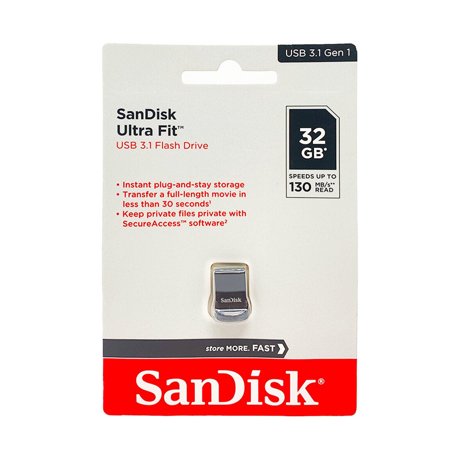 SANDISK USB Cruzer Ultra Fit 32 GB - 150 MB/S - 1000X