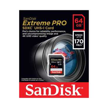 SANDISK SD EXTREME PRO 64GB - 200-140 MB/S - 1334X SAN DISK