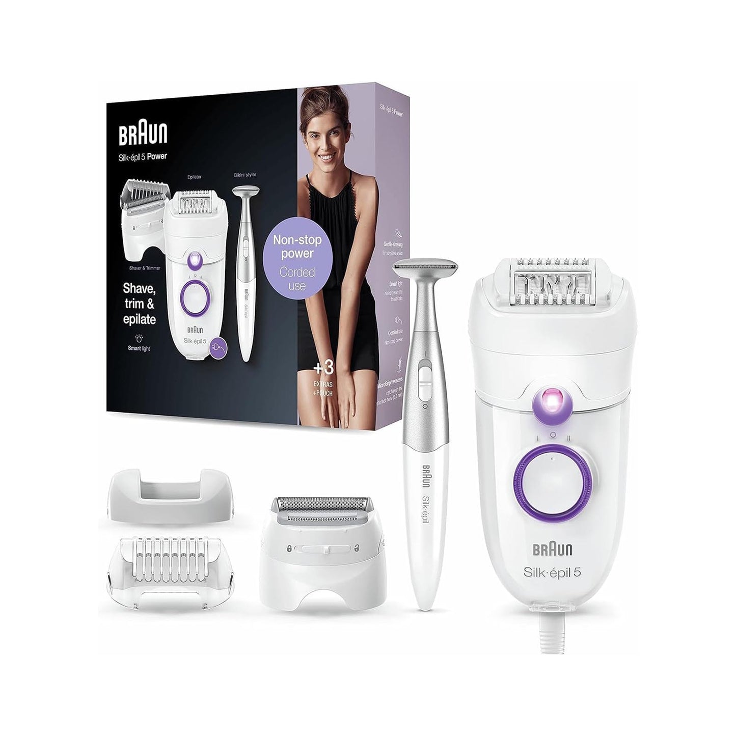 Braun Silk epil 5 For Wet and Dry use, W Bikini Styler, BRAUN