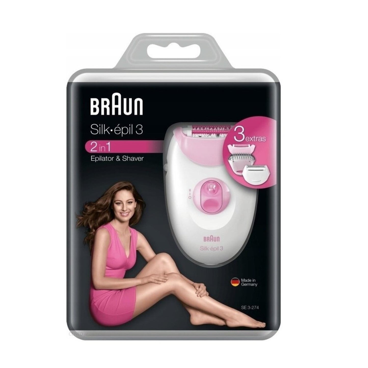 Braun Silk-épil Corded Epilator Legs & Body With 3  Heads