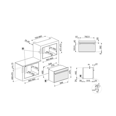 SMEG Oven 90 Cm Electric Thermo-ventilated Stainless