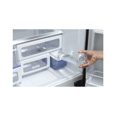SHARP REFRIGERATOR 4 DOORS 26CF SILVER GLASS SUPREME