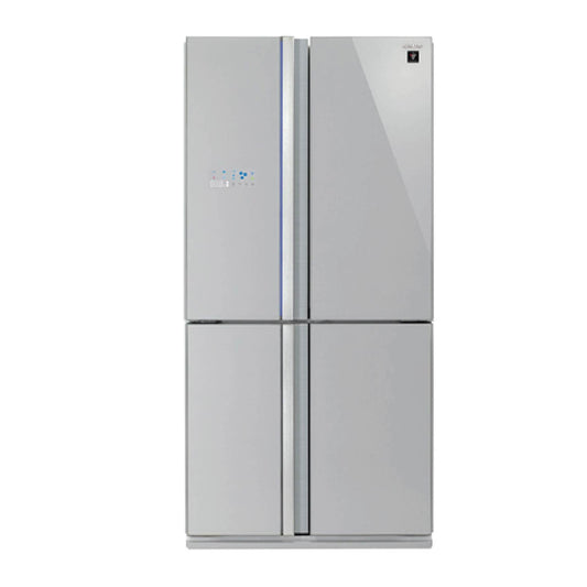 SHARP REFRIGERATOR 4 DOORS 26CF SILVER GLASS SUPREME