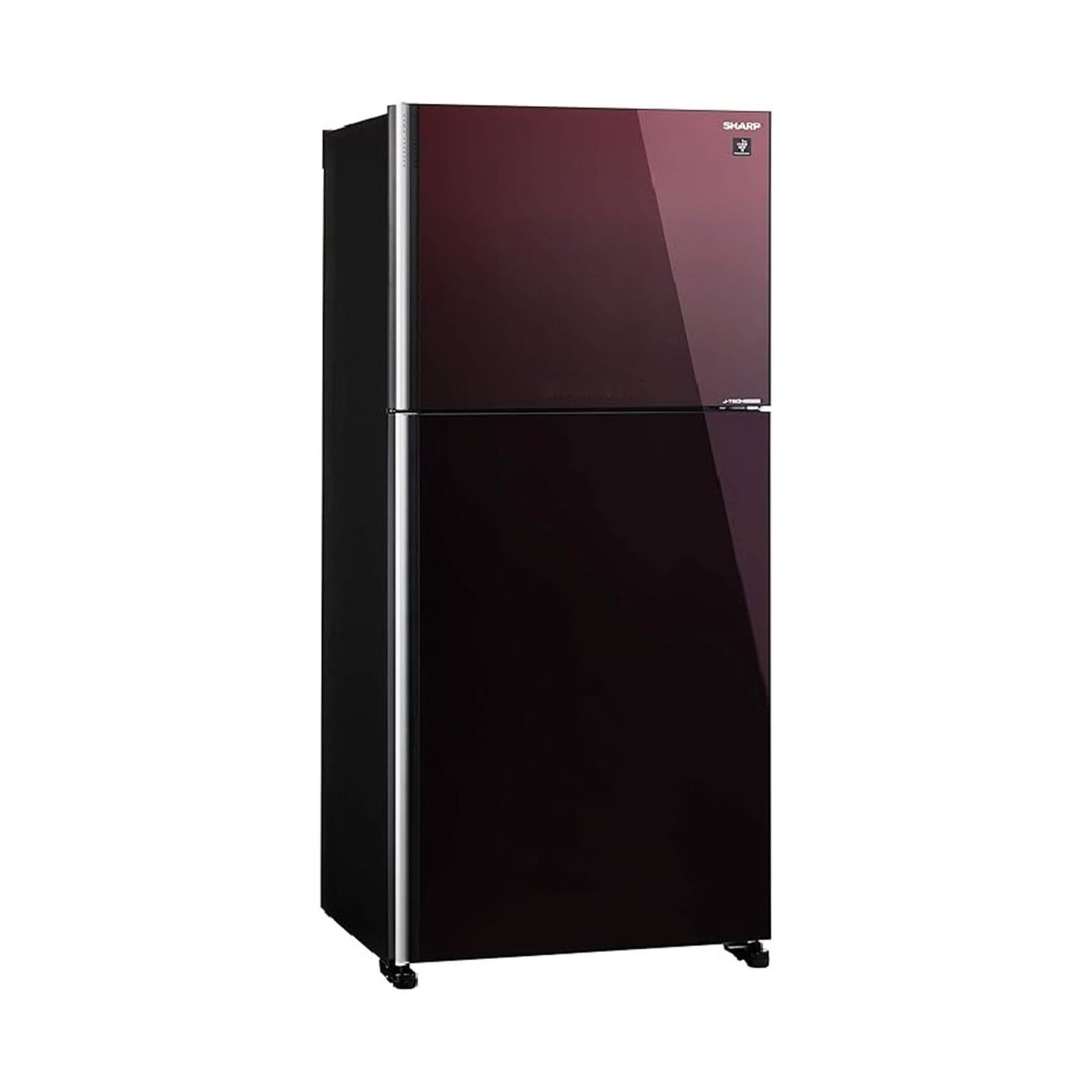 SHARP* Refrigerator Top Mount 29CF Inverter Glass Black(BU)