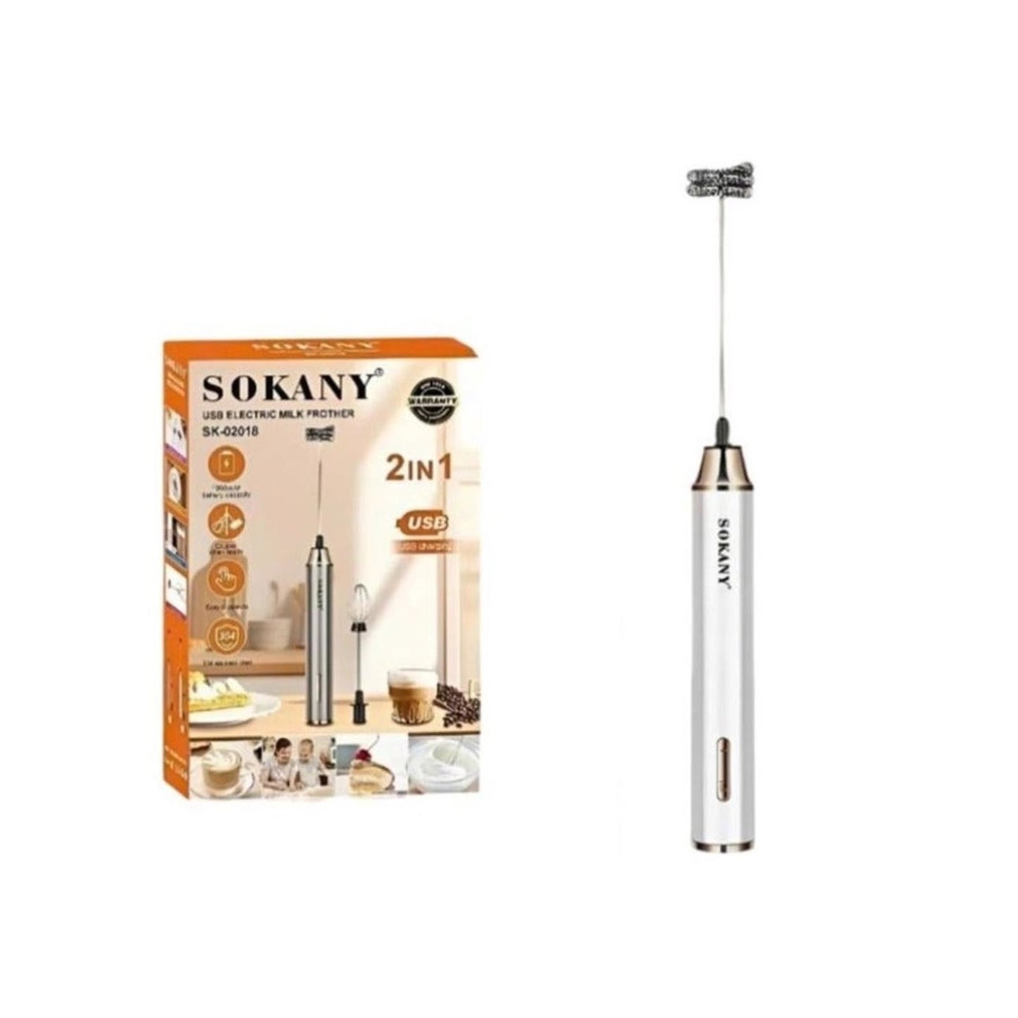 Electric Milk Frother / Foam Maker 2 in 1 SOKANY