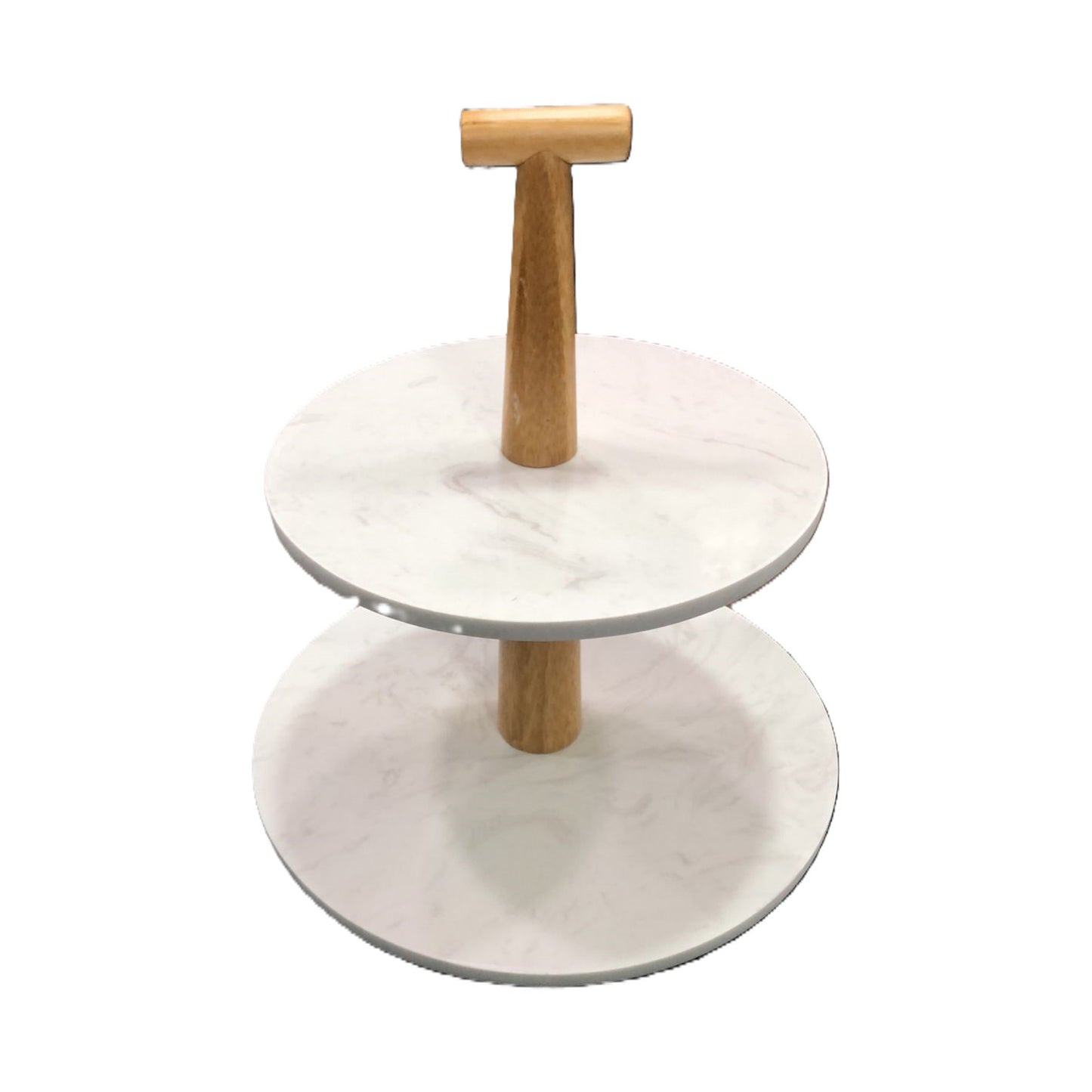 2-tier cake stand/black+White mix