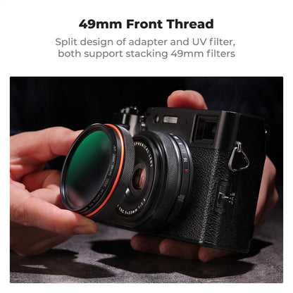 K&F Nano-X MCUV Filter, Hood, and Cap for FUJIFILM X100 Series