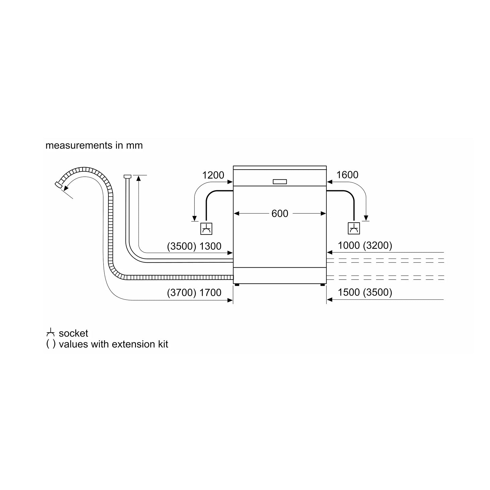 BOSCH Dishwasher 6 Programs White