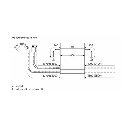 BOSCH Dish-Washer 5 Programs 12 Place Settings Stainless