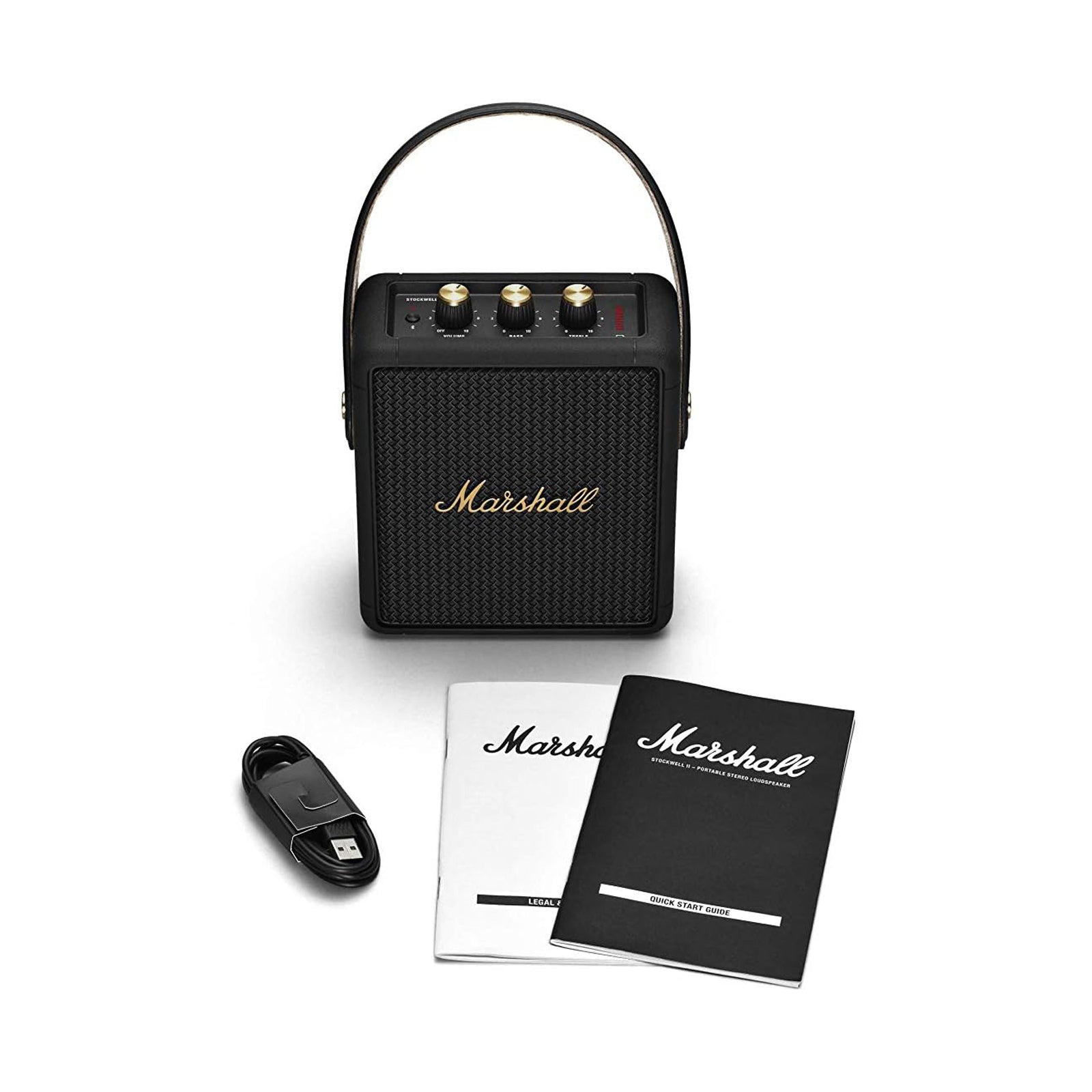 MARSHALL STOCKWELL II SPEAKER - BLACK AND BRASS