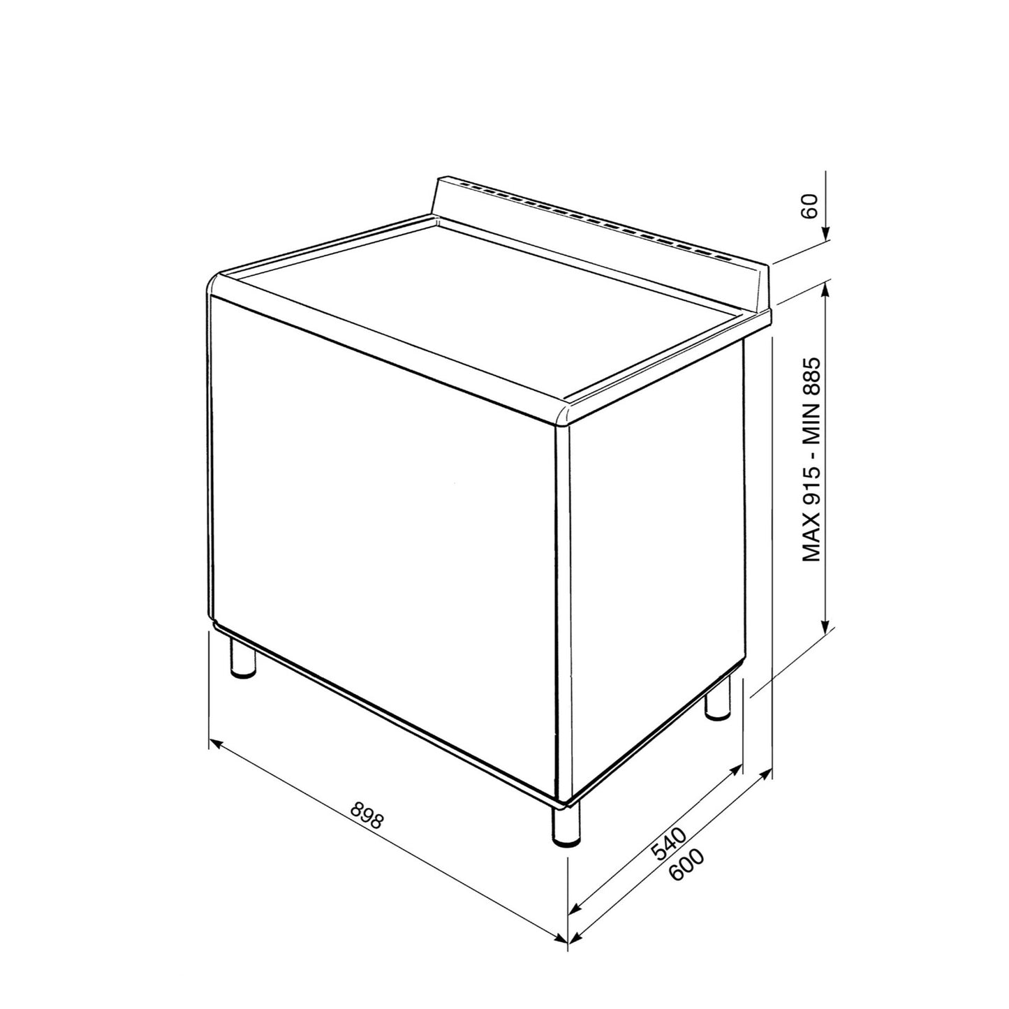 SMEG Cooker Wide 90cm Safety Stainless Steel