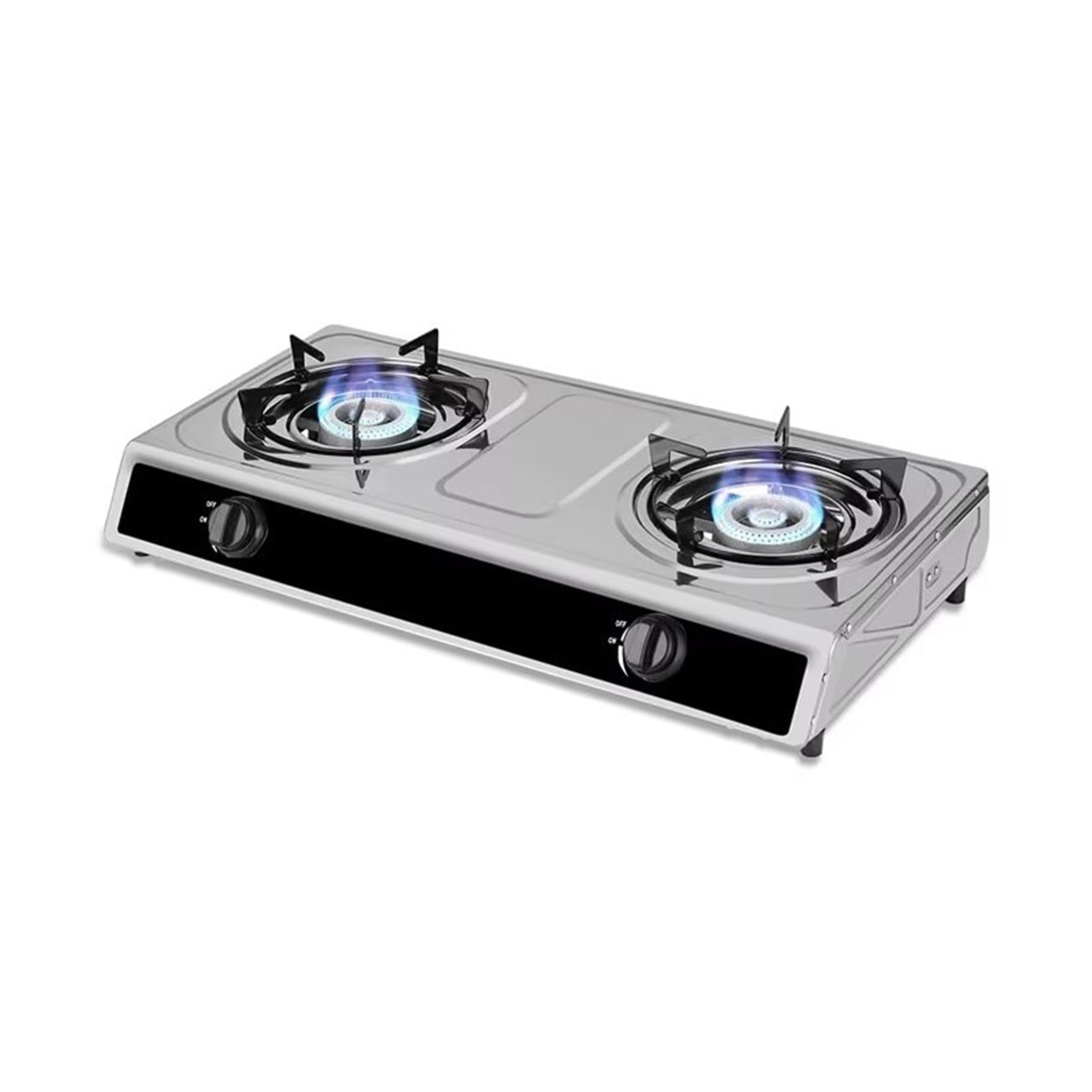 GI Gas Cooker 2 Burners Stainless Steel