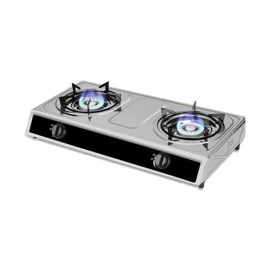 GI Gas Cooker 2 Burners Stainless Steel