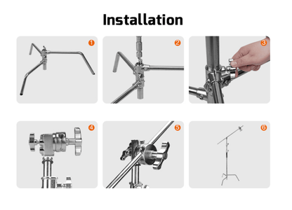 E-Image LCS-03 C-stand With Boom Arm - Cinegear Middle-East S.A.L