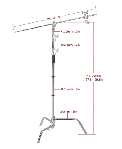 E-Image LCS-06 C-stand With Boom Arm - Cinegear Middle-East S.A.L