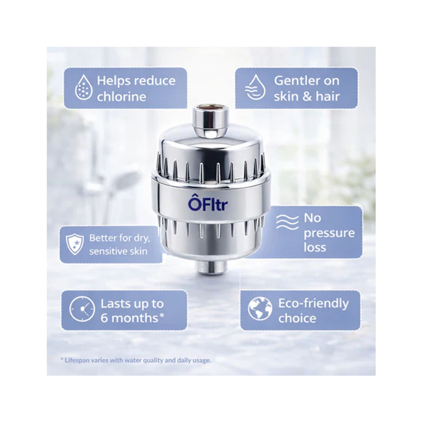 ÔFltr Advanced Shower Filter for Chlorine & Hard Water ÔFltr