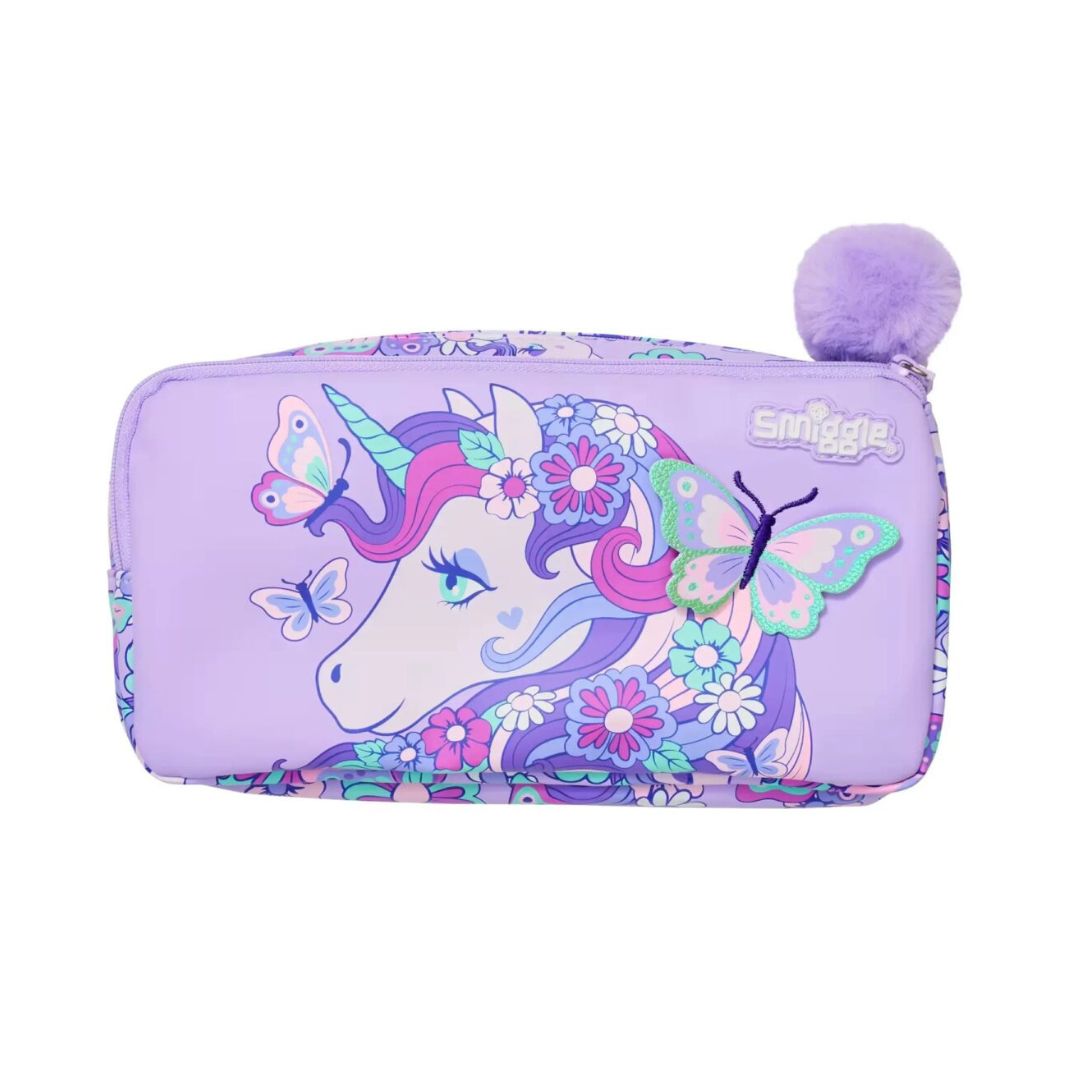 Smiggle Floral Unicorn Pencil Case